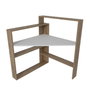 Hanah Home Kelly Mesa de Estudio Nogal y Blanco